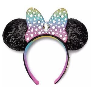 Disney Minnie Mouse Ear Headband Disneyland Resort 70th Anniversary Celebration